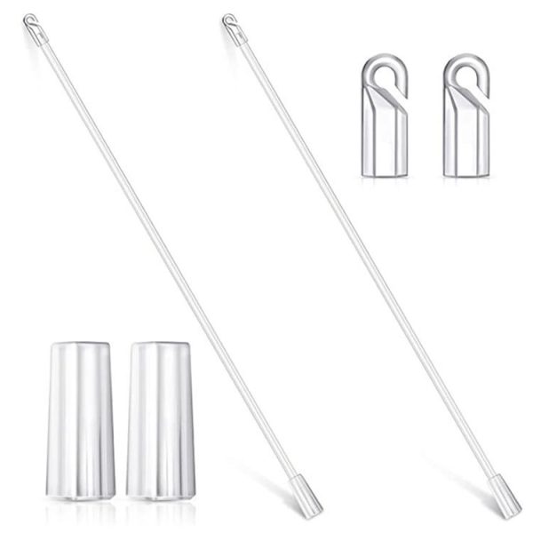 5PCS Blinds Acrylic Transparent Rod Move Light Rod With Hook Handle, Size: 12 Inch - Image 2