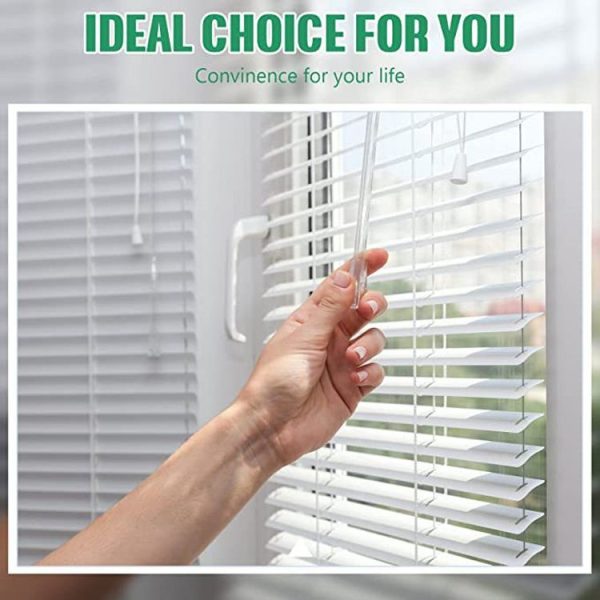 5PCS Blinds Acrylic Transparent Rod Move Light Rod With Hook Handle, Size: 12 Inch - Image 5