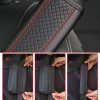 Fiber Leather Embossed Car Seat Belt Shoulder Cover Protector 6.5X23cm (Black Red) - Image 5