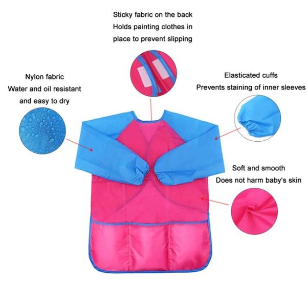 6 PCS / Set Children Painting Waterproof Stain-proof Backwards Cover-ups (M) - Image 3