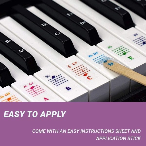 QT-0302 5PCS Children Piano Keyboard Color Stickers Musical Instrument Accessories - Image 4