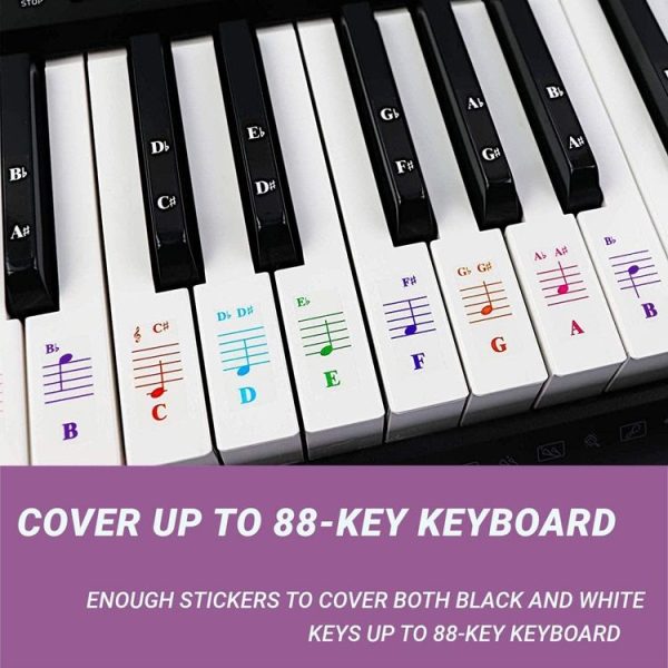 QT-0302 5PCS Children Piano Keyboard Color Stickers Musical Instrument Accessories - Image 5