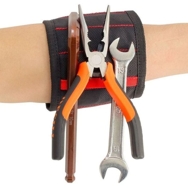 Electric Woodworking Multifunctional Powerful Magnetic Wrist Strap, Style: Five Rows Blue - Image 6