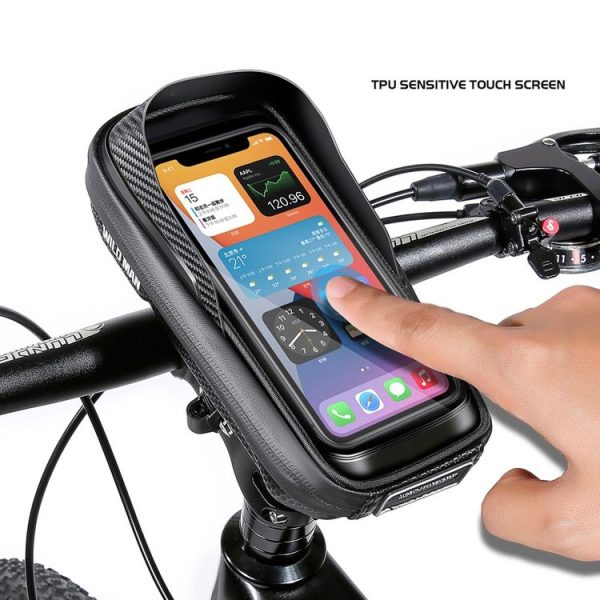 WILD MAN E16 EVA Hard Shell Touch Screen Handlebar Bag Cycling Equipment (Black) - Image 3