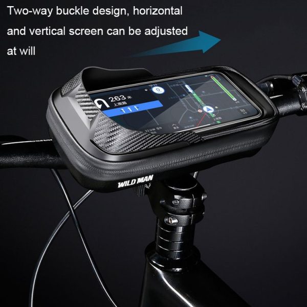 WILD MAN E16 EVA Hard Shell Touch Screen Handlebar Bag Cycling Equipment (Black) - Image 6