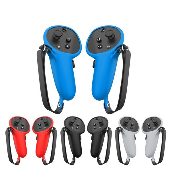 Meta Quest Pro 1pair Handle Silicone Case Cover VR Accessories (Blue) - Image 2
