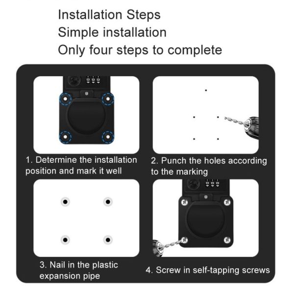 Tesla Charging Pile Anti-Theft Protection Rack, Style: With Password - Image 8