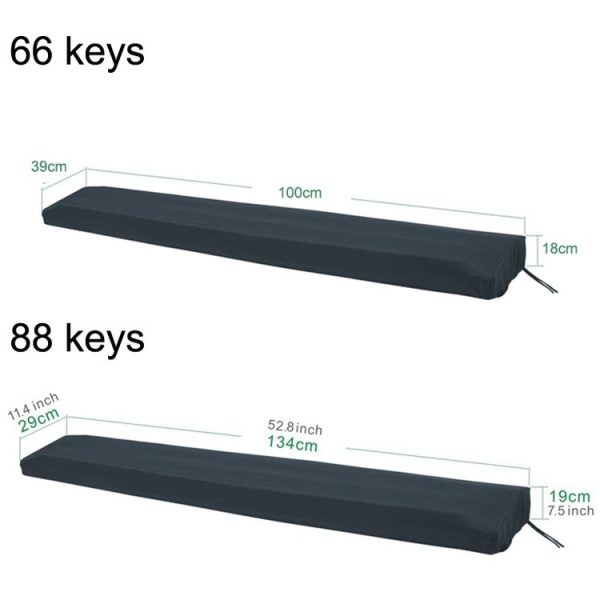 With Drawing Rope Dust -Proof Waterproof Adjustable Electronic Piano Hood, Style: 61 Keys - Image 2