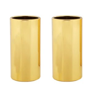 2PCS Stainless Steel Guitar Slide Tube Folk Slide Block, Size: 51mm (Gold)