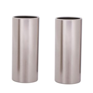 2PCS Stainless Steel Guitar Slide Tube Folk Slide Block, Size: 60mm (Silver)
