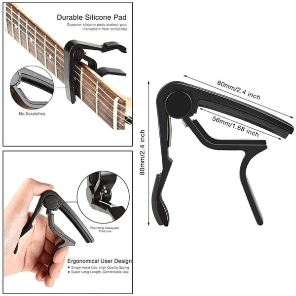 9 PCS / Set Folk Wood Bass Guitar Tuning Clip Tuner Instrument Set - Image 5