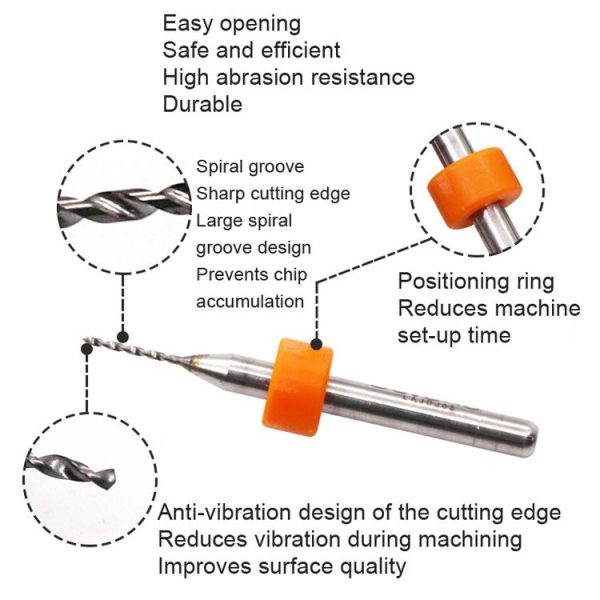 10 In 1 PCB Tungsten Steel Drill Bits Carving Miniature Drill Bits, Size: 1.1-2mm - Image 5