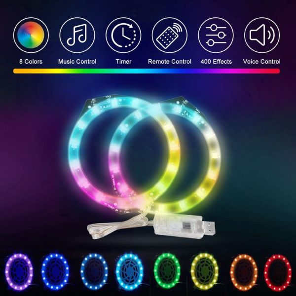 PS5 RGB Lights Strips 8 Colors Multiple Decoration Led Lights with Remote Controller - Image 3