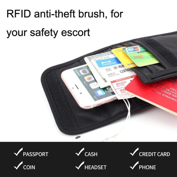 Tingofine YT5 Multifunctional Travel Passport RFID Anti-theft Document Bag Waterproof Passport Holder (Grey) - Image 4