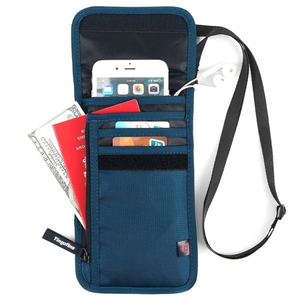 Tingofine YT5 Multifunctional Travel Passport RFID Anti-theft Document Bag Waterproof Passport Holder (Grey) - Image 6