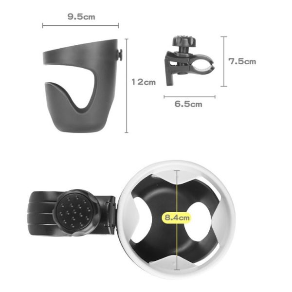 Baby Strollers Universal Multifunctional Bottle Cup Holder (Black) - Image 3