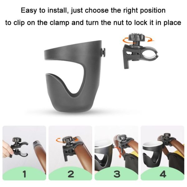 Baby Strollers Universal Multifunctional Bottle Cup Holder (Black) - Image 6
