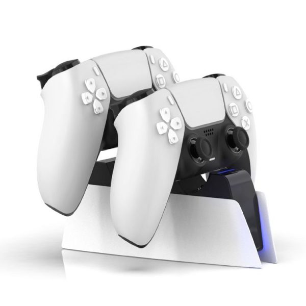 HONCAM For PS5 Gamepad Charger Dual Dock Charger (White) - Image 4