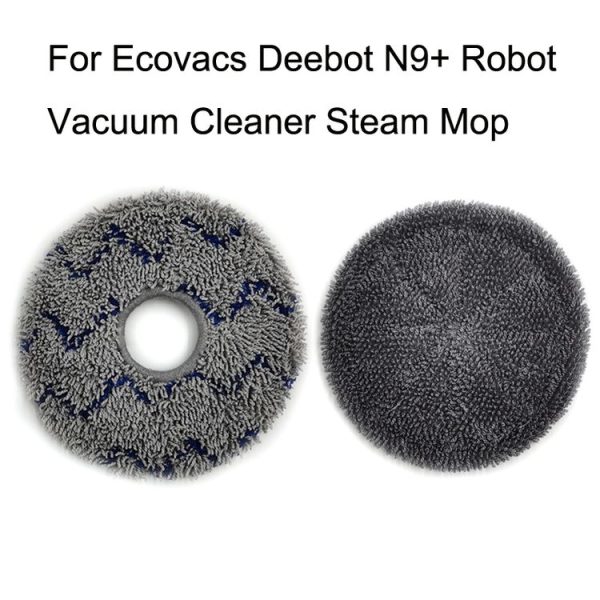 Ecovacs Deebot N9+ 2pcs Robot Vacuum Cleaner Steam Mop Cloth (Full Hair Ash) - Image 4