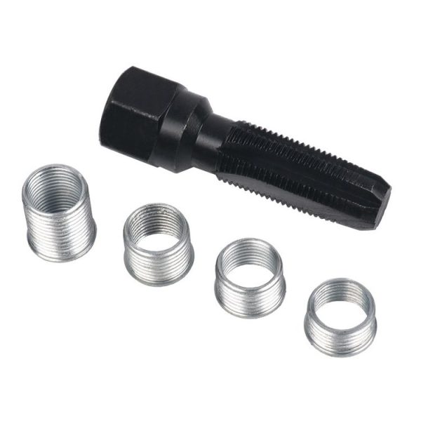 5 PCS / Set 14mm Spark Plug Hole Thread Repair Tool Tap Regenerator