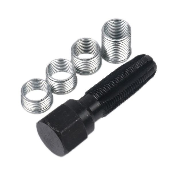 5 PCS / Set 14mm Spark Plug Hole Thread Repair Tool Tap Regenerator - Image 2