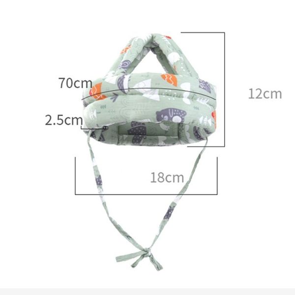 Baby Breathable Anti-fall Head Protective Cap Baby Protective Cap Toddler Bumper Cap, Spec: Gray Sheep - Image 3