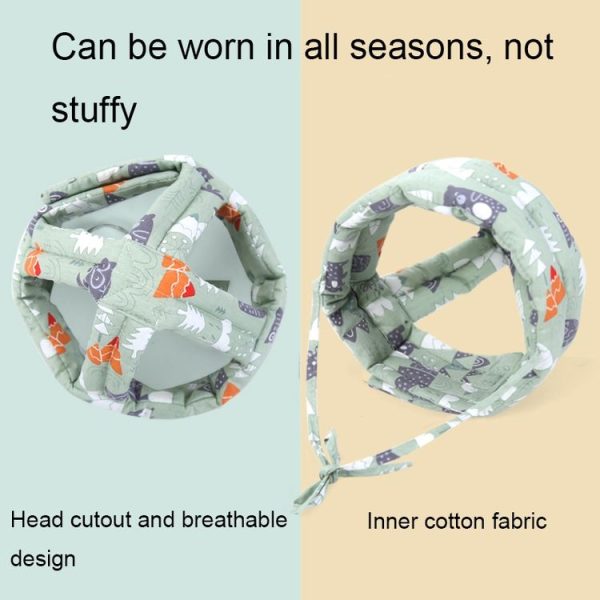 Baby Breathable Anti-fall Head Protective Cap Baby Protective Cap Toddler Bumper Cap, Spec: Gray Sheep - Image 4