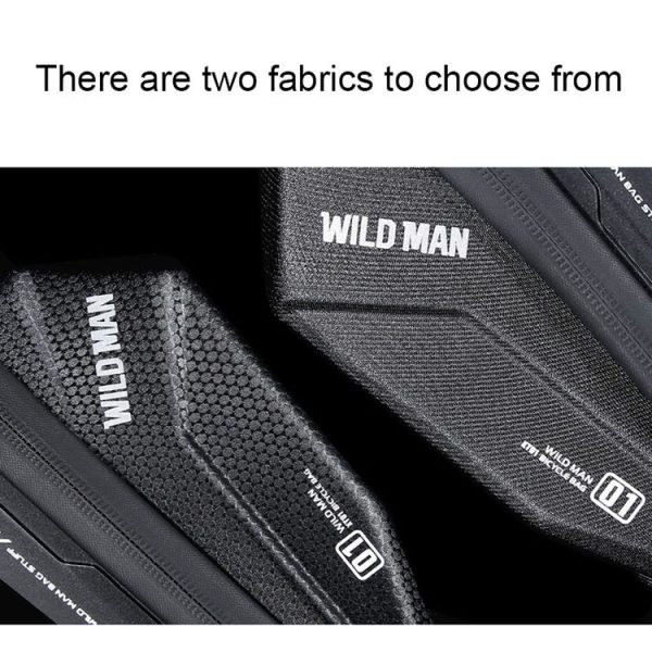 WILD MAN XT1 1L Bicycle EVA Hard Shell Phone Touch Screen Handlebar Bag (Twill) - Image 5