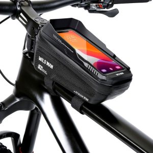 WILD MAN XT2 1L Bicycle EVA Hard Shell Waterproof Phone Touch Screen Beam Bag (Twill)