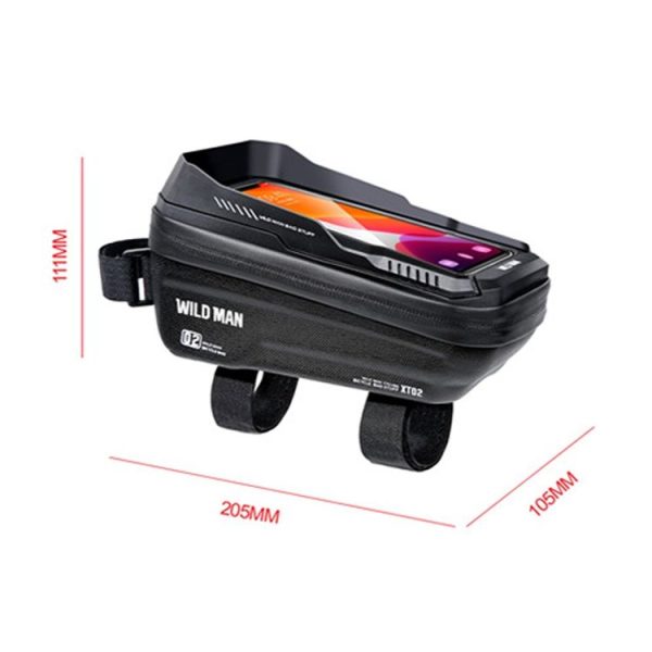 WILD MAN XT2 1L Bicycle EVA Hard Shell Waterproof Phone Touch Screen Beam Bag (Twill) - Image 3