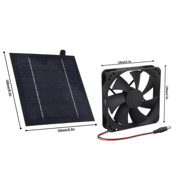 Al-043 20W Solar Mini Fan Bathroom Kitchen Solar Exhaust Fan - Image 3