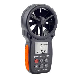 BT-100 Handheld Anemometer Wind Speed Wind Chill Temperature Measuring Instrument (Black)