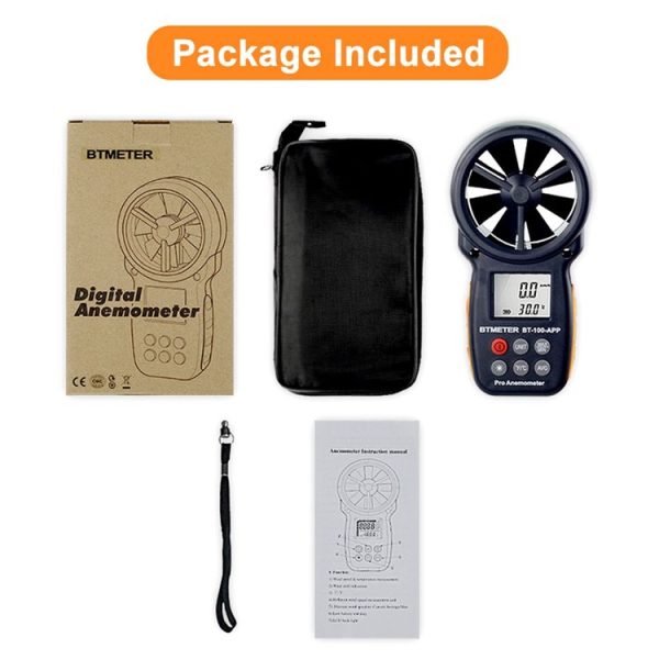 BT-100 Handheld Anemometer Wind Speed Wind Chill Temperature Measuring Instrument (Black) - Image 6