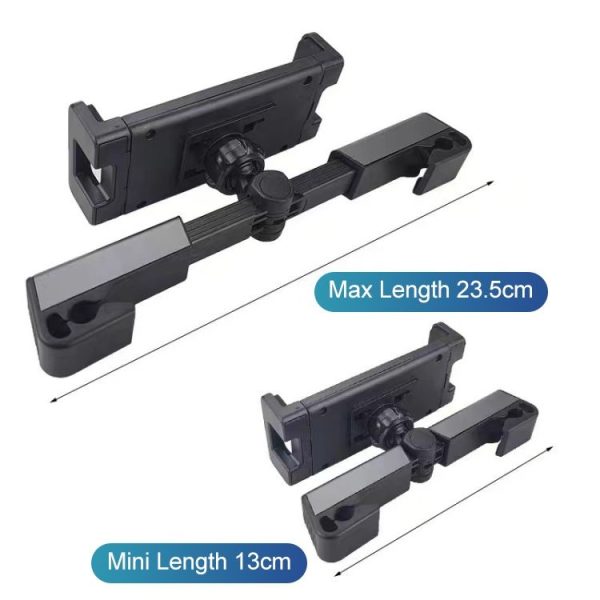 Car Rear Pillow Phone Tablet Bracket Rotatable Car Phone Holder (Black) - Image 3