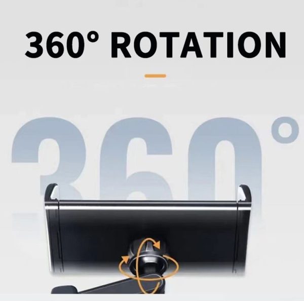 Car Rear Pillow Phone Tablet Bracket Rotatable Car Phone Holder (Black) - Image 5