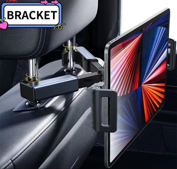Car Rear Pillow Phone Tablet Bracket Rotatable Car Phone Holder (Black) - Image 6