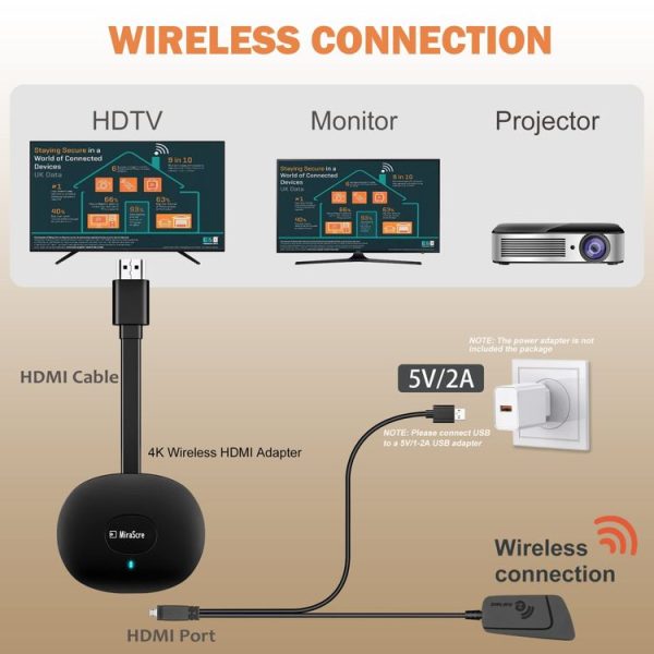 MiraScreen G26 Wireless HD Home TV Screen Projector, Specification: 2.4G+1080P (Black) - Image 6