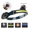 W678-2 Zoom XPG + COB Sensor Headlight Flashlight 6 Lighting Modes Rechargeable Head Lamp - Image 2