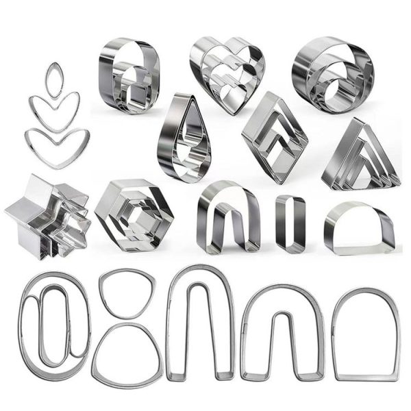 36 In 1 Stainless Steel Polymer Clay Earring Cutters Baking Mould - Image 2