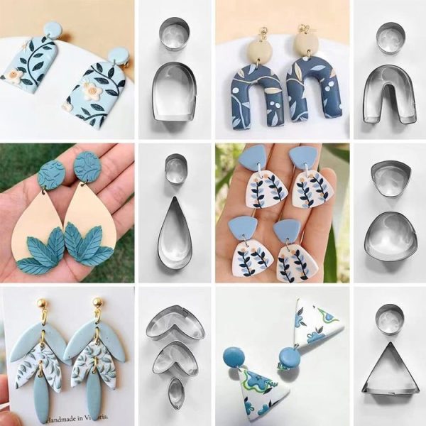 36 In 1 Stainless Steel Polymer Clay Earring Cutters Baking Mould - Image 5