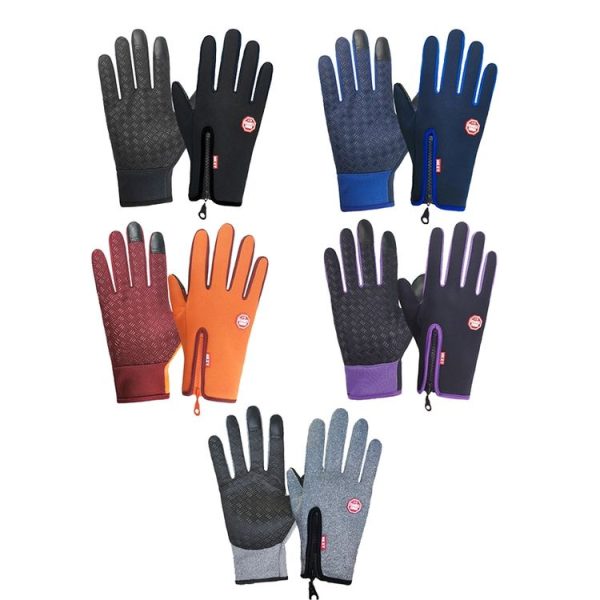 Winter Outdoor Riding Sports Waterproof Touch Screen Glove, Size: XXL (H043 Hemp Gray) - Image 2