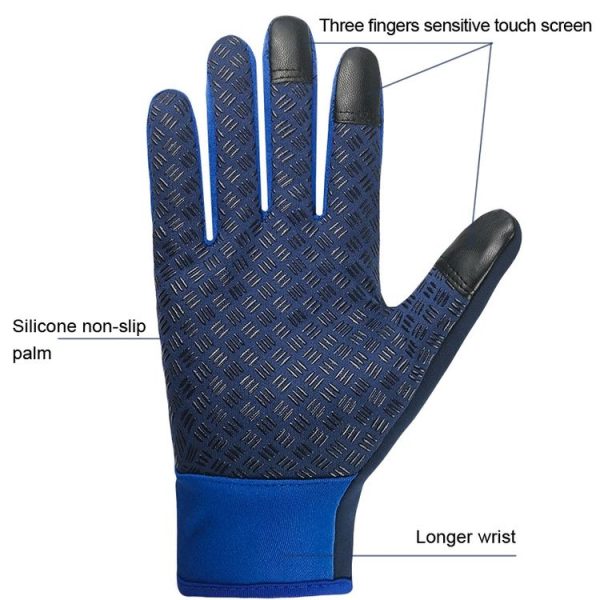 Winter Outdoor Riding Sports Waterproof Touch Screen Glove, Size: XXL (H043 Hemp Gray) - Image 3