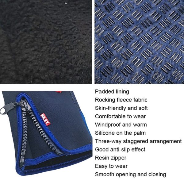Winter Outdoor Riding Sports Waterproof Touch Screen Glove, Size: XXL (H043 Hemp Gray) - Image 5