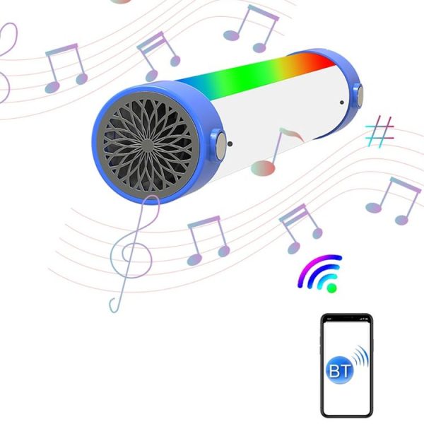Lyyjdg-001 Bluetooth Magnetic RGB Emergency Light with Audio Function, Size: 260X42mm (Blue) - Image 5