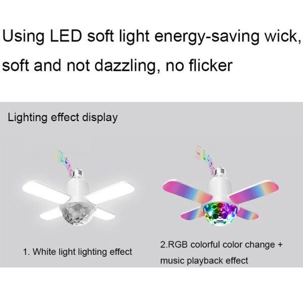 LY-002 24W Mini Bluetooth RGB Light Effect Foldable Music Light (Magic Light) - Image 5