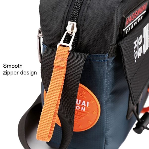 HAOSHUAI 204 Sports Leisure Men Outdoor Waterproof Nylon Shoulder Bag (Brick Red) - Image 4