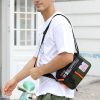 HAOSHUAI 204 Sports Leisure Men Outdoor Waterproof Nylon Shoulder Bag (Brick Red) - Image 6