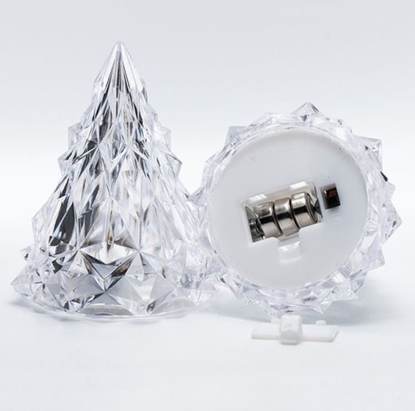 Christmas Tree Iceberg Diamond Crystal Lights Decorative Ambient Light Acrylic Ornaments, Color: Warm White Light - Image 3
