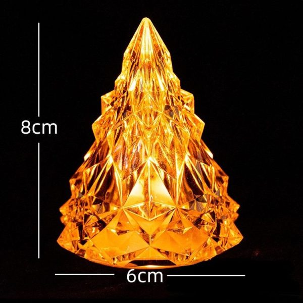 Christmas Tree Iceberg Diamond Crystal Lights Decorative Ambient Light Acrylic Ornaments, Color: Warm White Light - Image 4