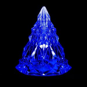 Christmas Tree Iceberg Diamond Crystal Lights Decorative Ambient Light Acrylic Ornaments, Color: Blue Lgiht